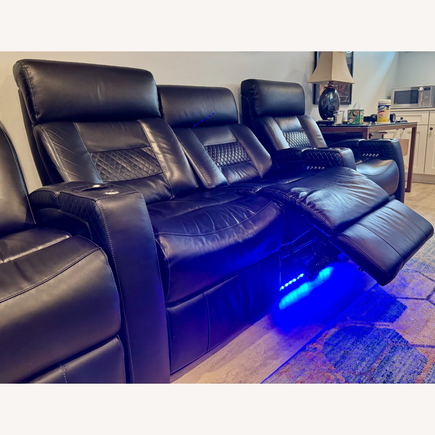 Home Theater Recliners Row of 4 - image-3