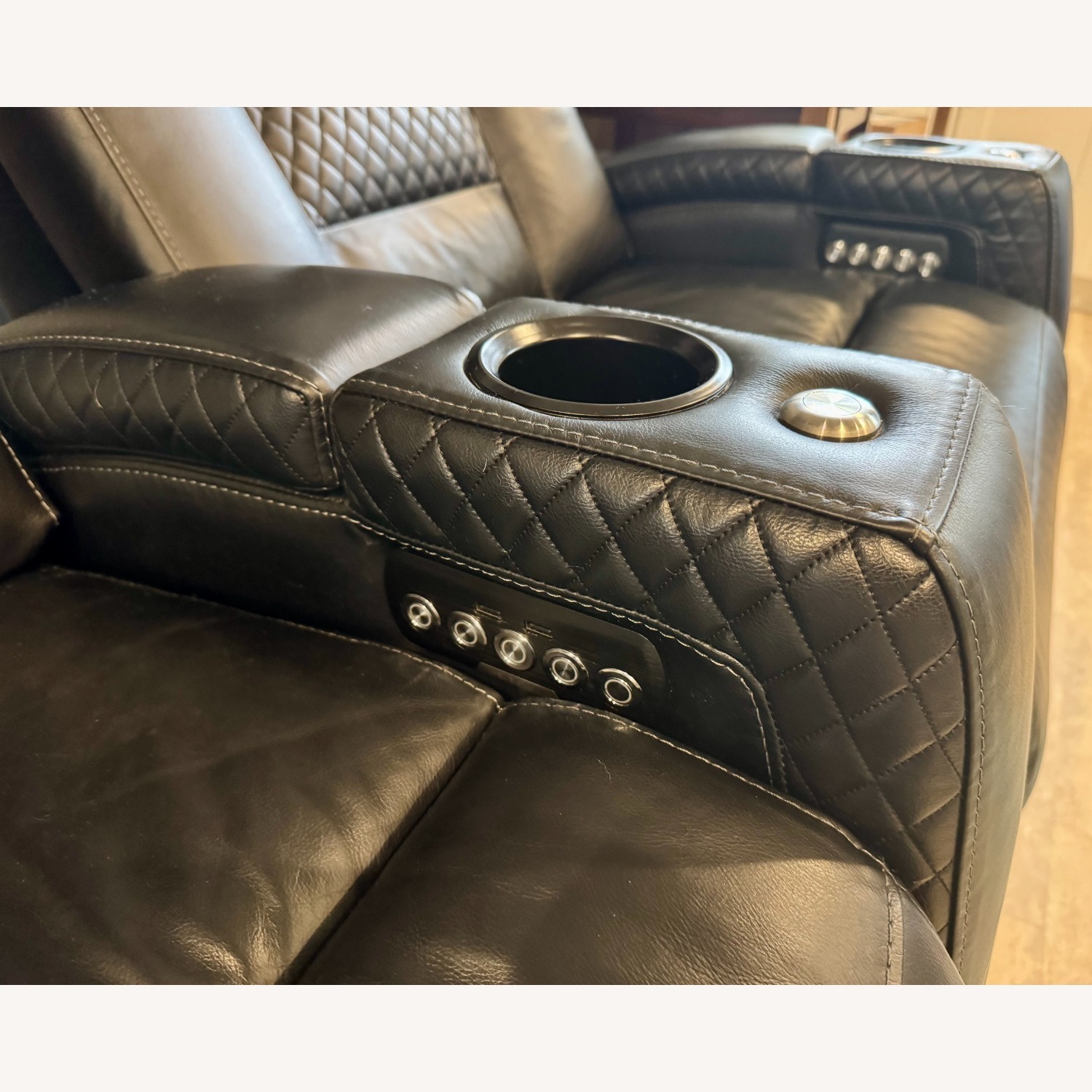 Home Theater Recliners Row of 4 - image-4