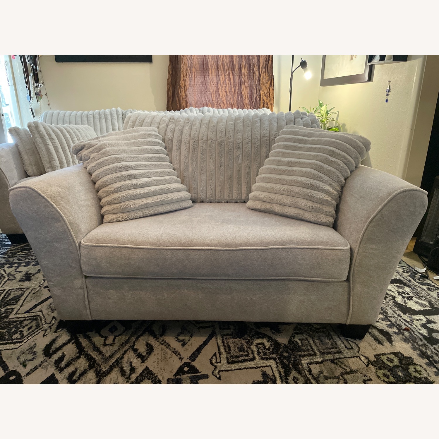 Light Grey Loveseat  - image-1