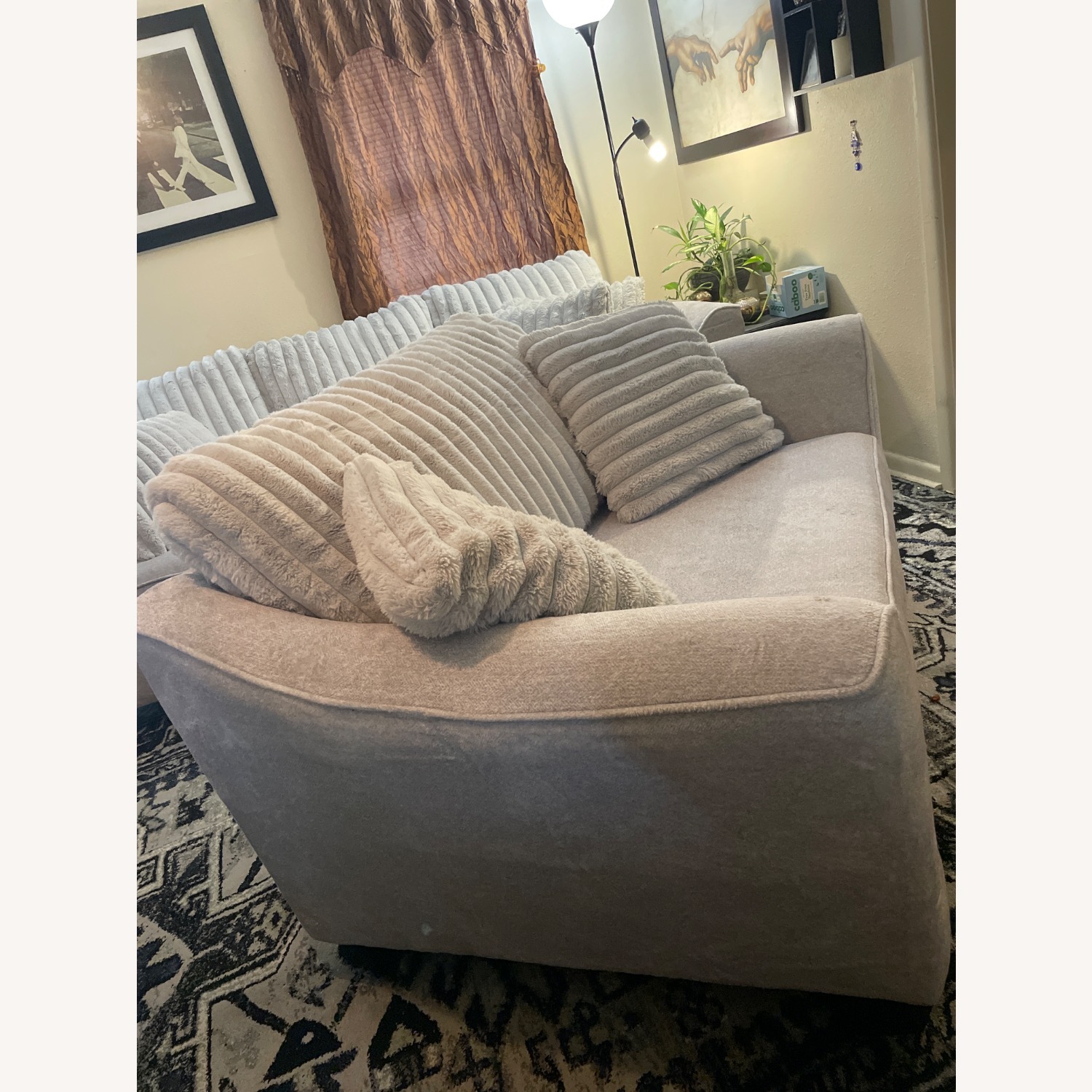 Light Grey Loveseat  - image-5