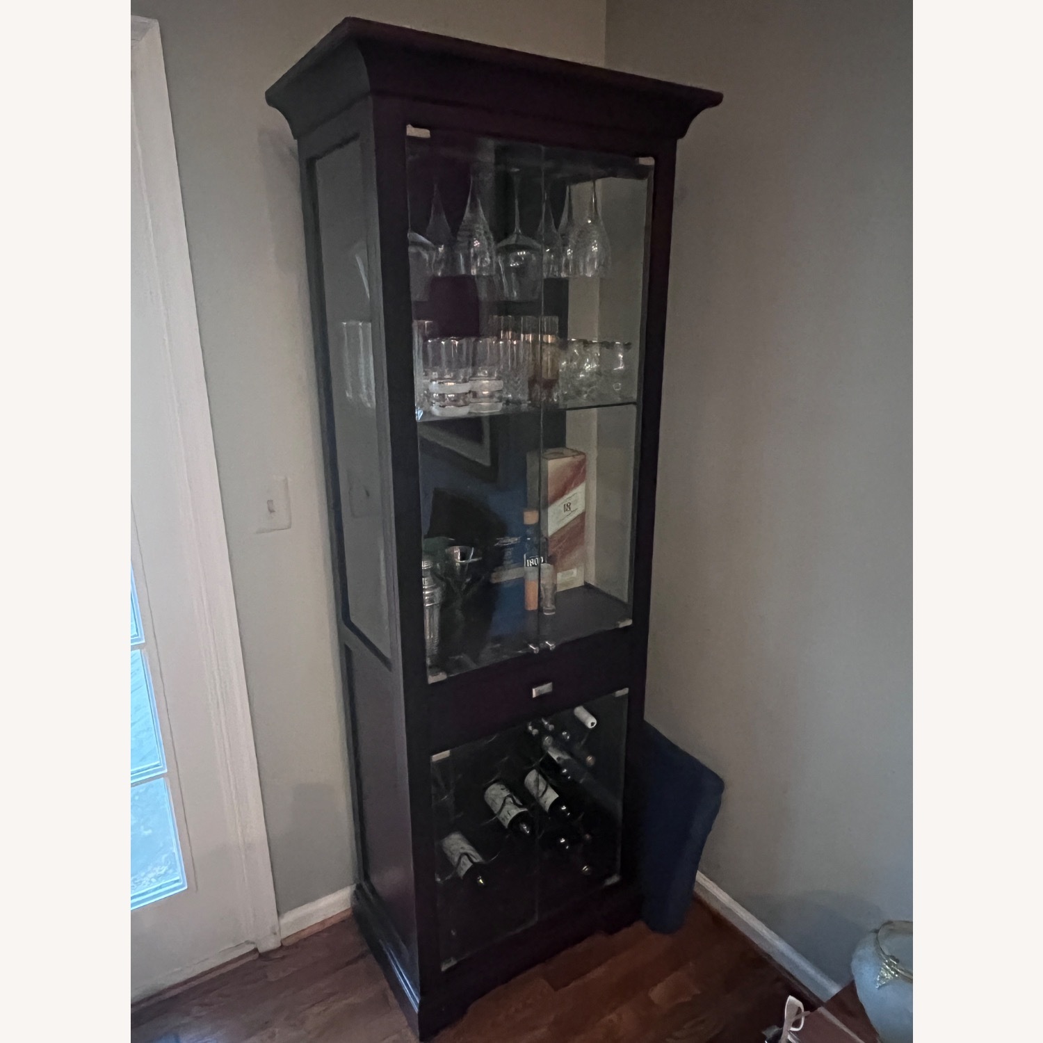 Thomasville Luxury Display Cabinet w Wine Holder - image-3