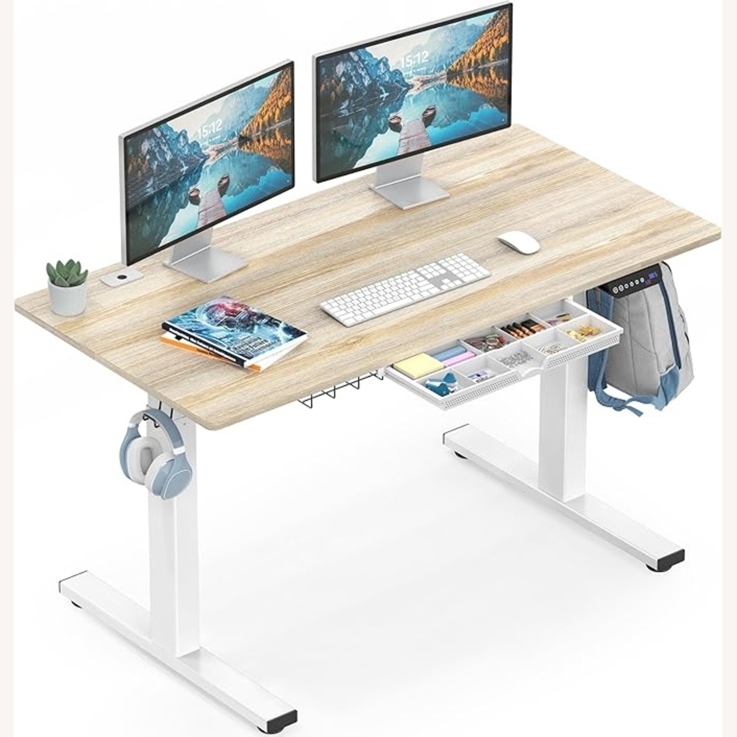 Amazon SHW Maple Standing Desk - image-4