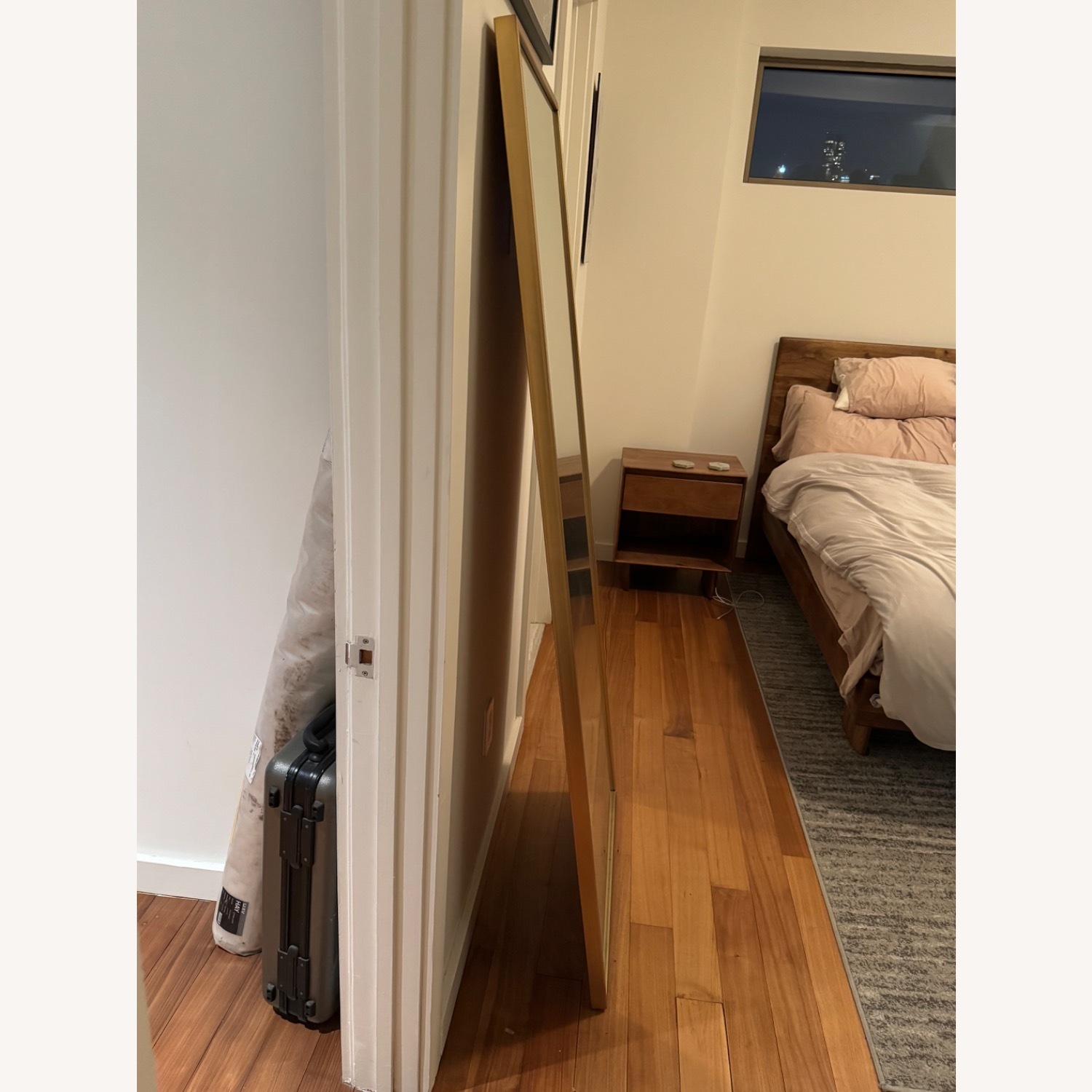 West Elm Brass Floor Mirror - image-2