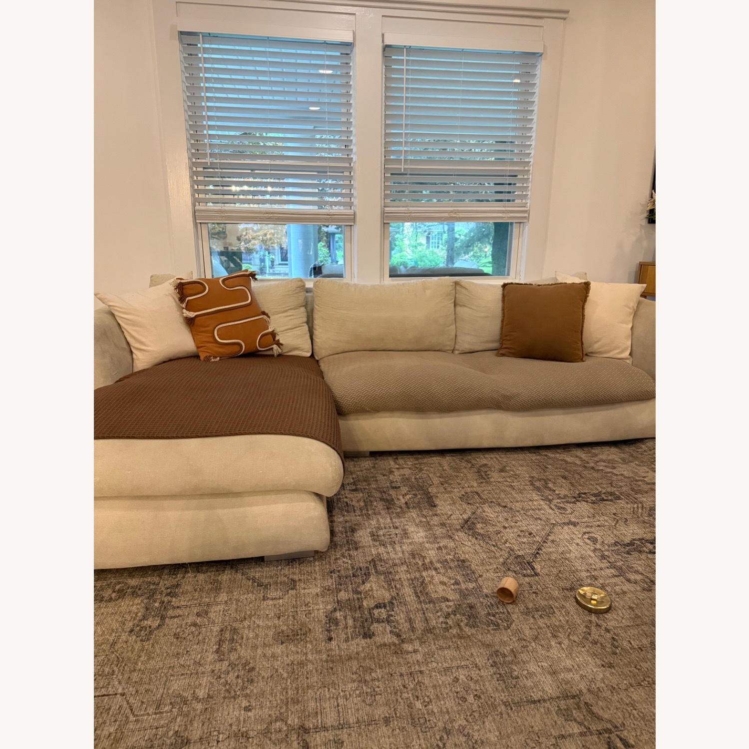 Beige Low Trendy Couch  - image-5