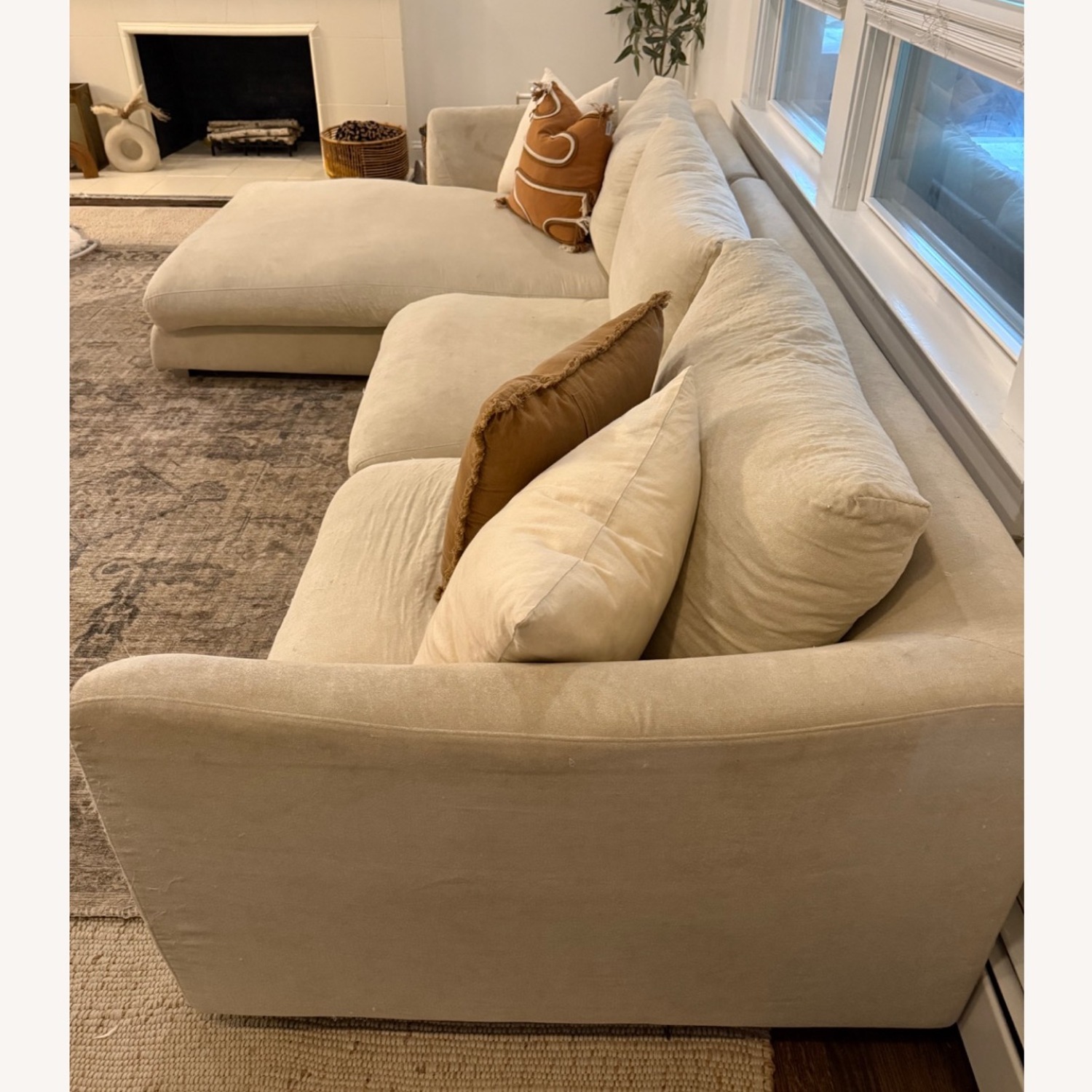 Beige Low Trendy Couch  - image-7