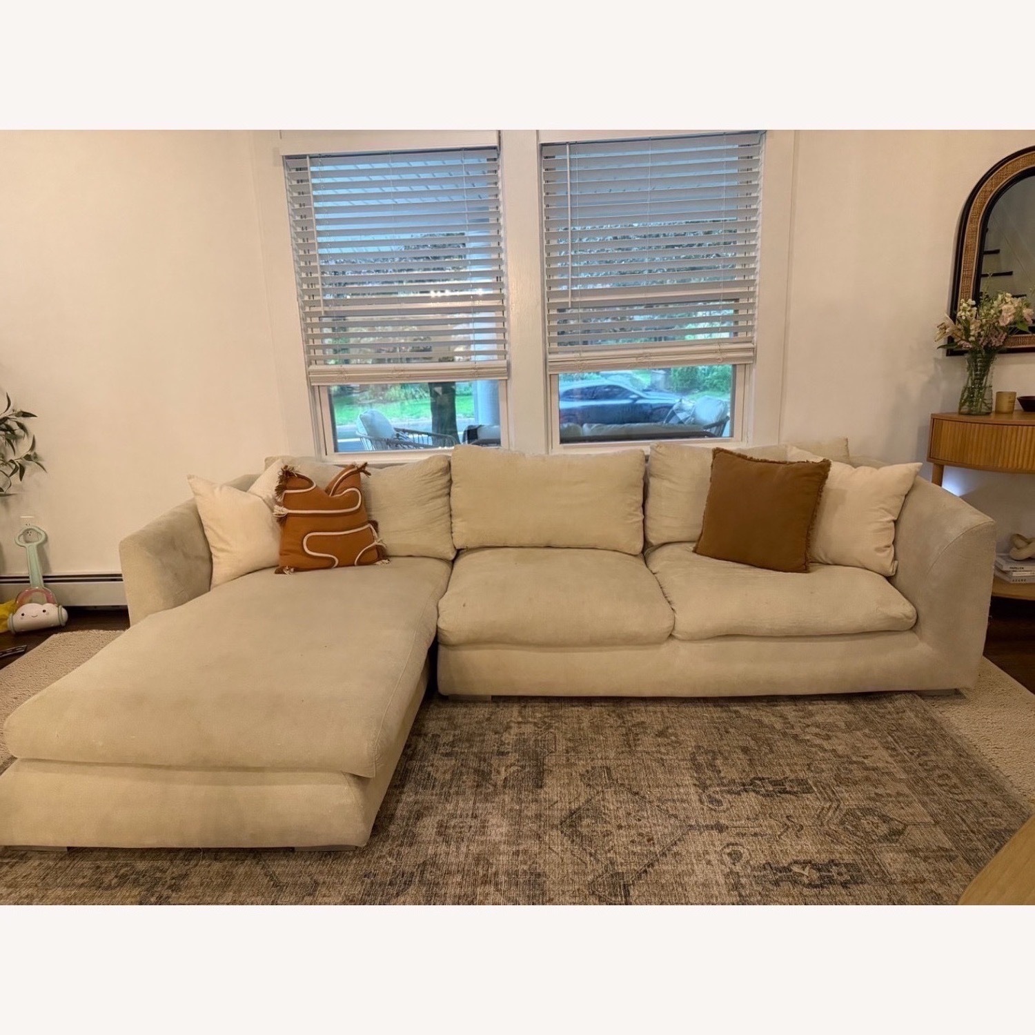 Beige Low Trendy Couch  - image-6