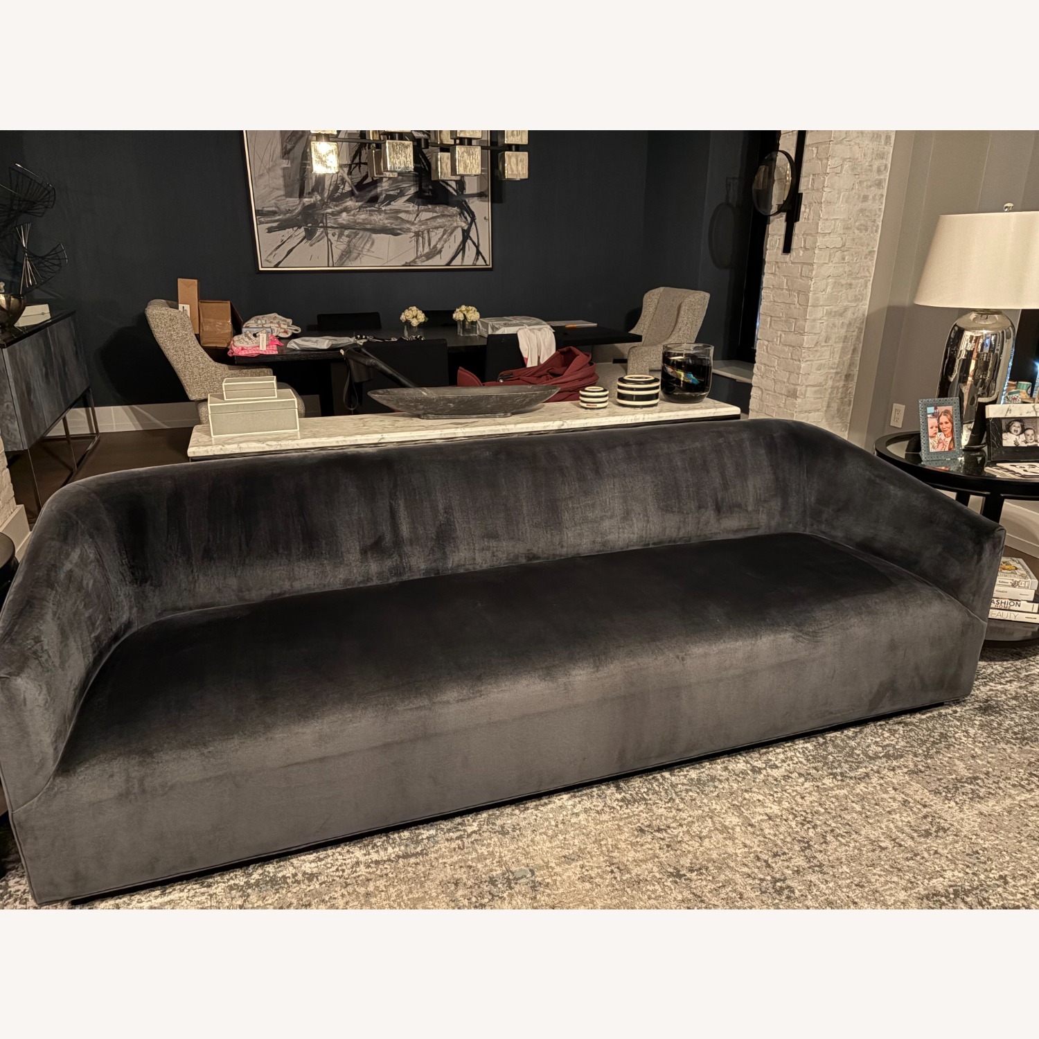 Restoration Hardware Italian Shelter Arm Sofa 8 ft - image-4