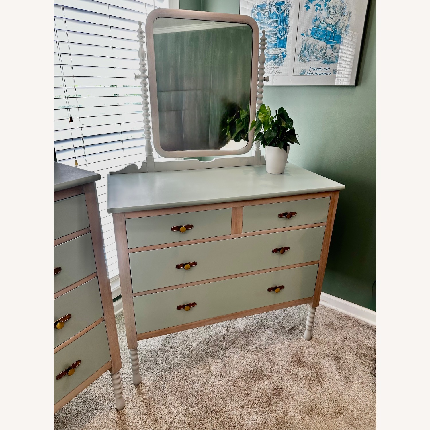 Antique 1920s Northern Furniture Co. Dresser Set - image-3