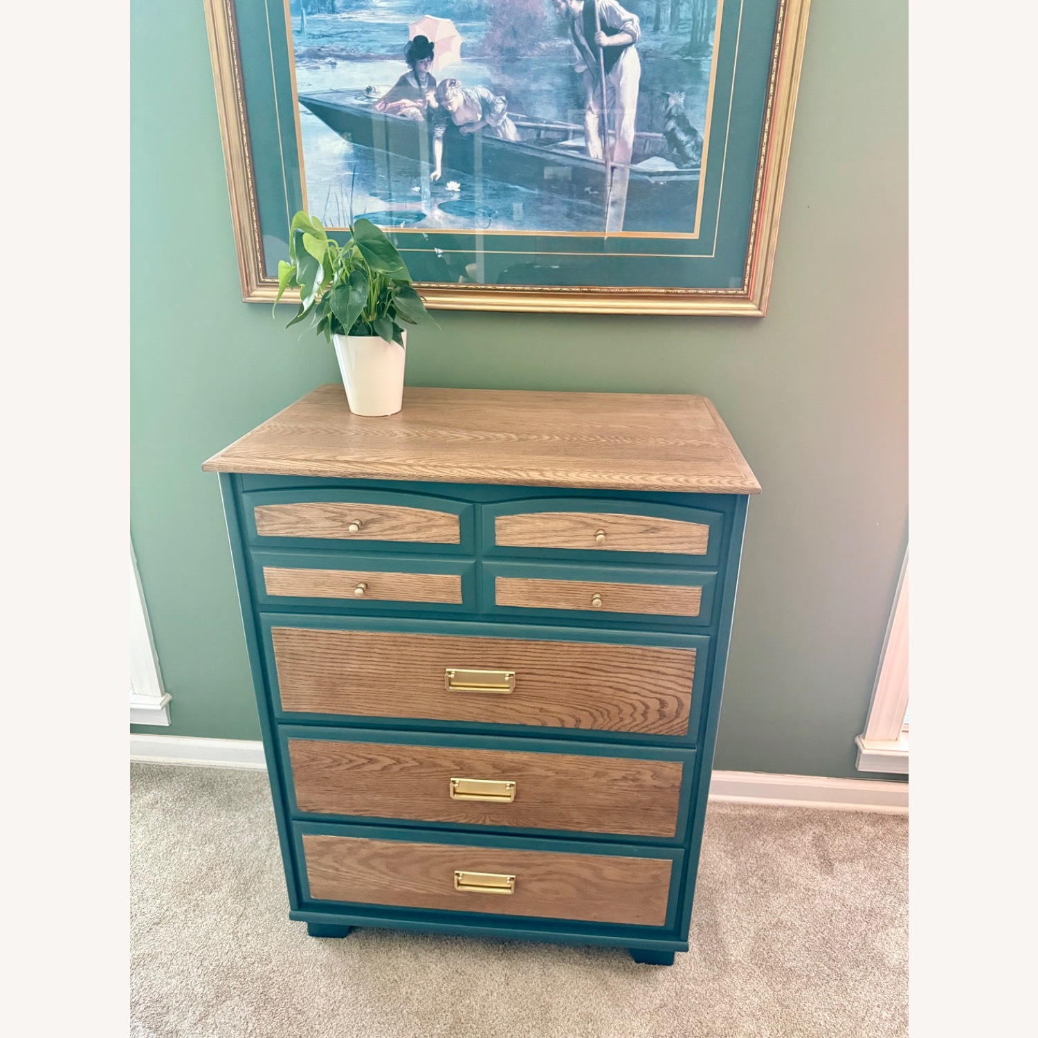 Oak Dresser Mid-Century Modern Style - image-7