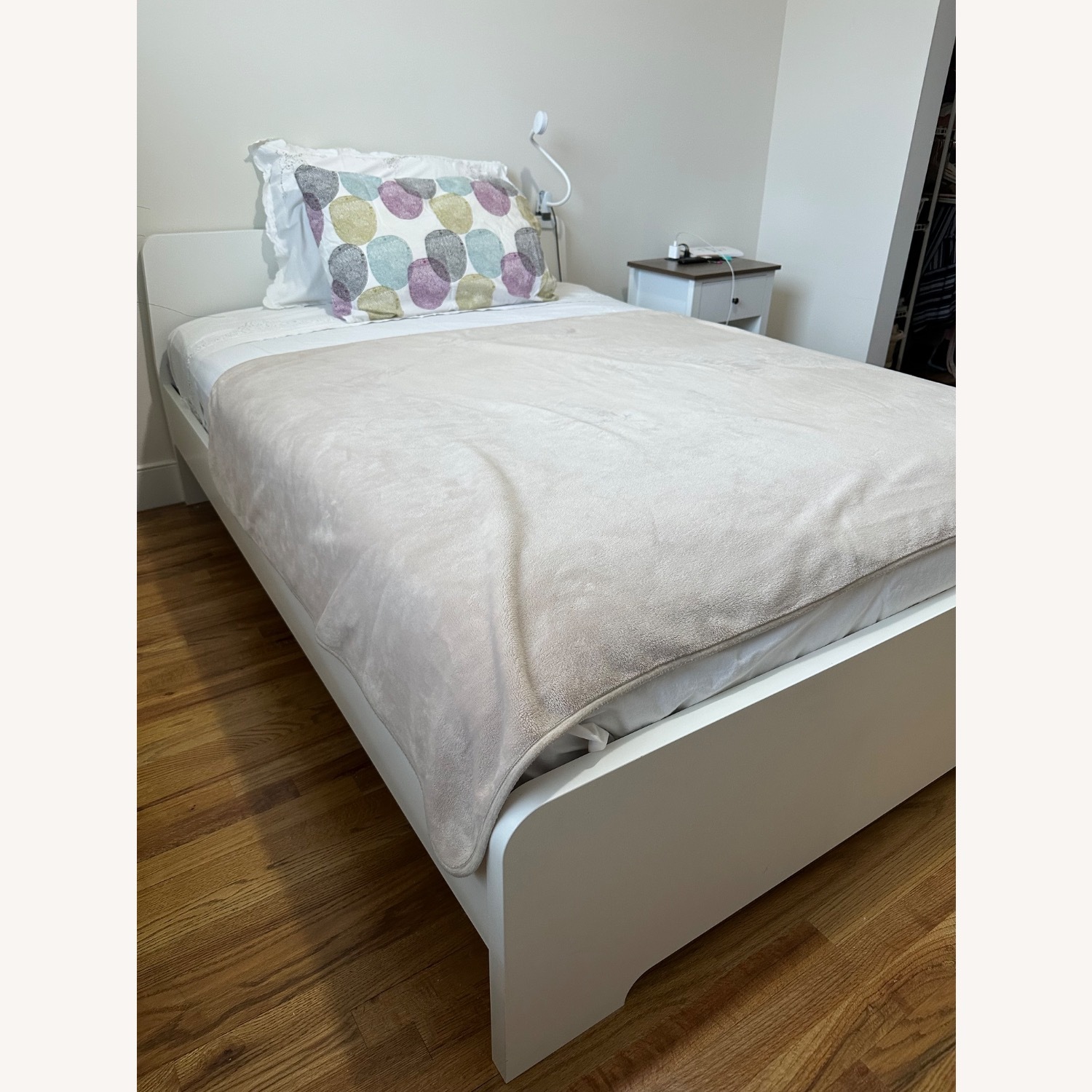 IKEA White Bed Frame Full Size - image-2