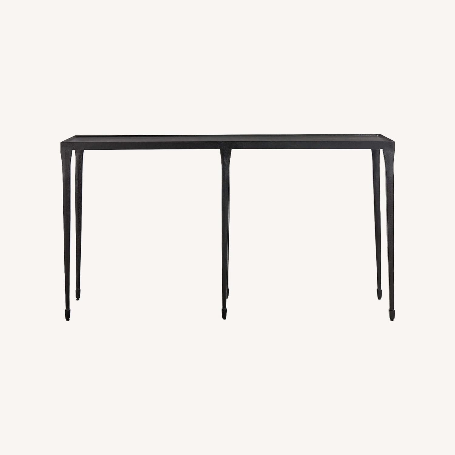 Crate and Barrel Silviano 60'' Iron and Metal Console Table - image-0