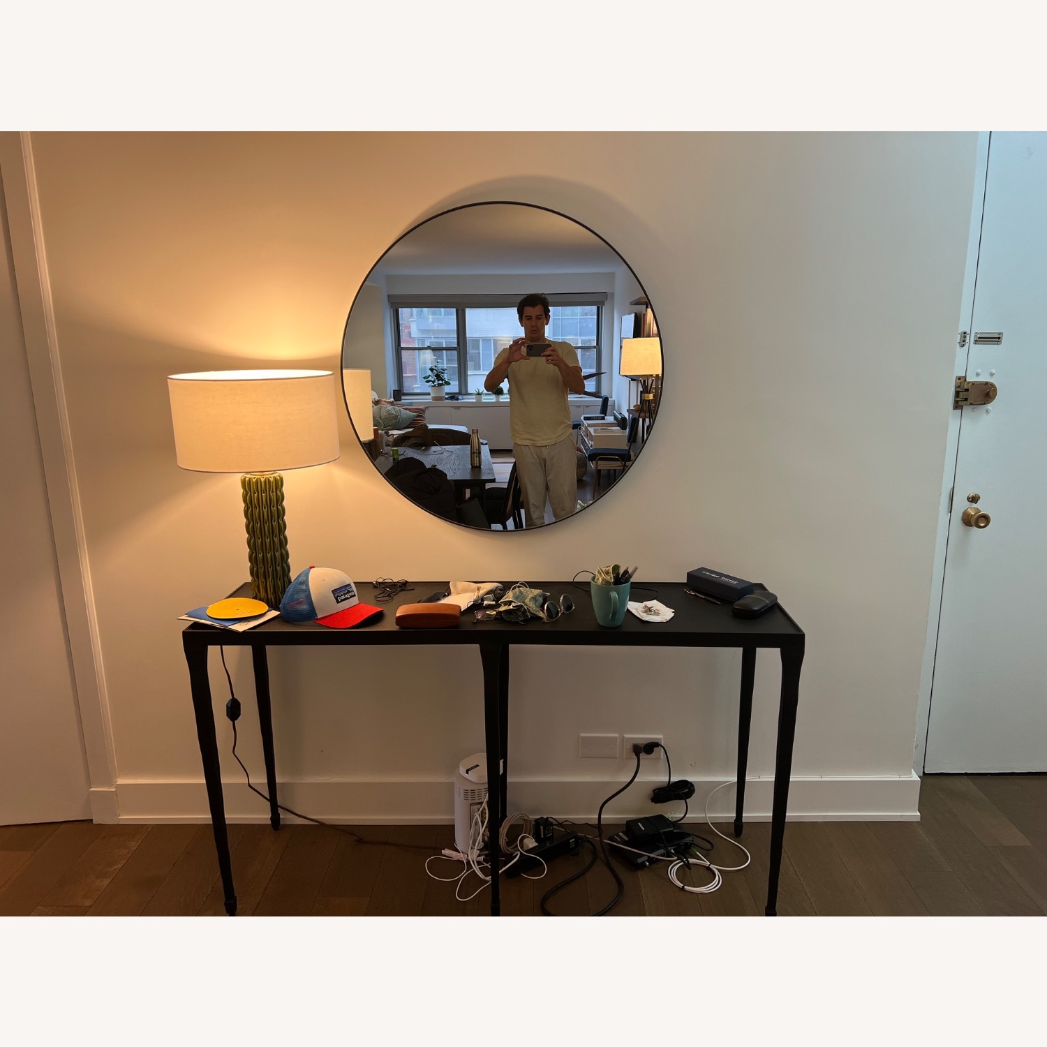 Crate and Barrel Silviano 60'' Iron and Metal Console Table - image-3