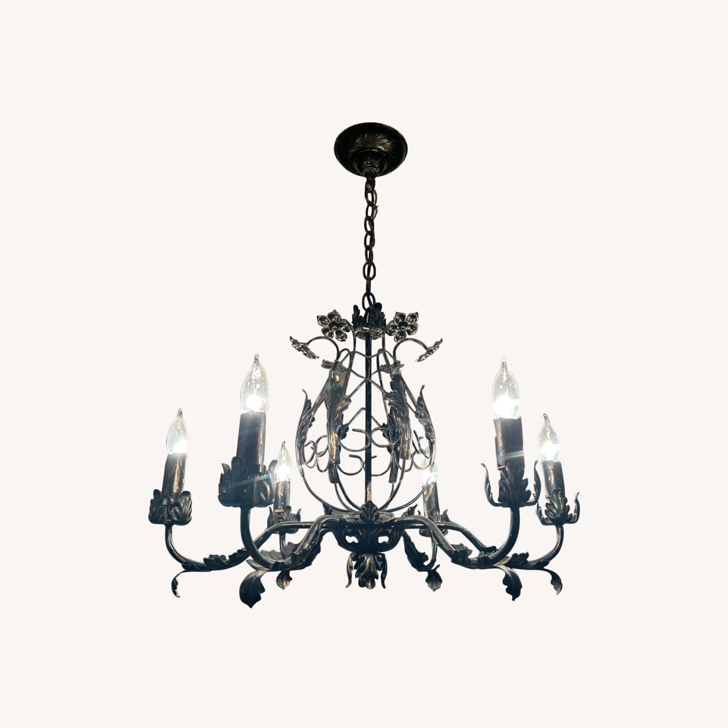 Antique 6 Light Black with Gold Highlights  - image-0