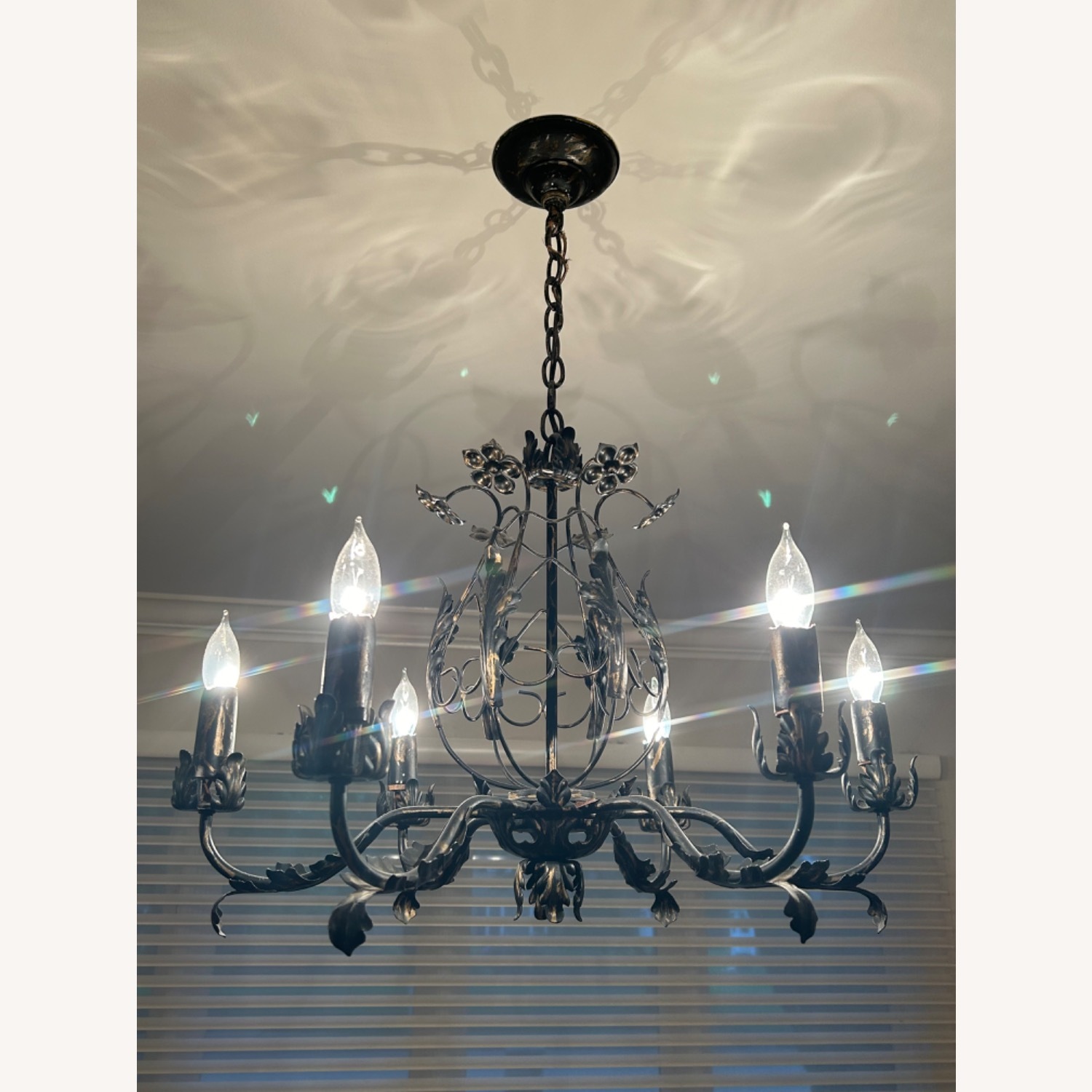 Antique 6 Light Black with Gold Highlights  - image-2