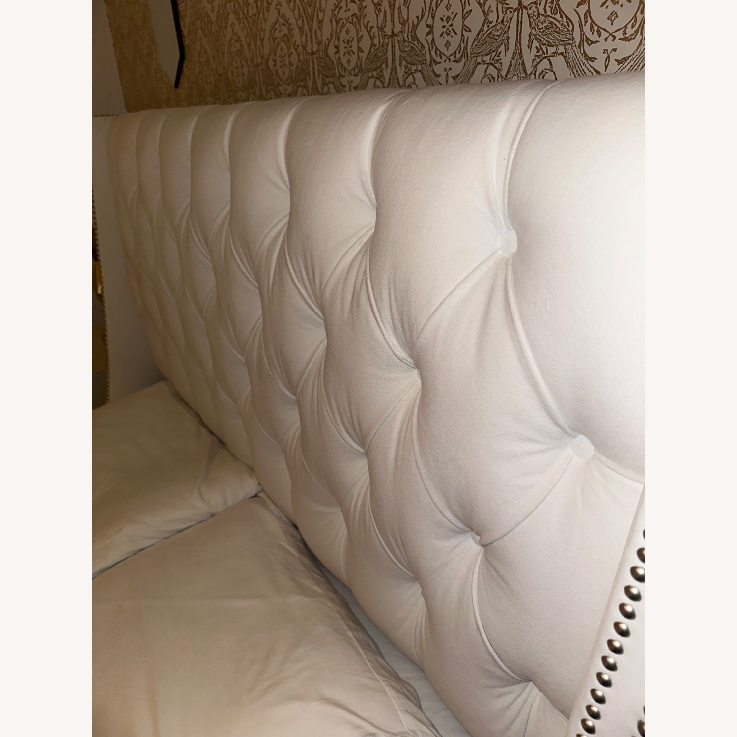 Wayfair White Tufted Velvet Queen Bed - image-5