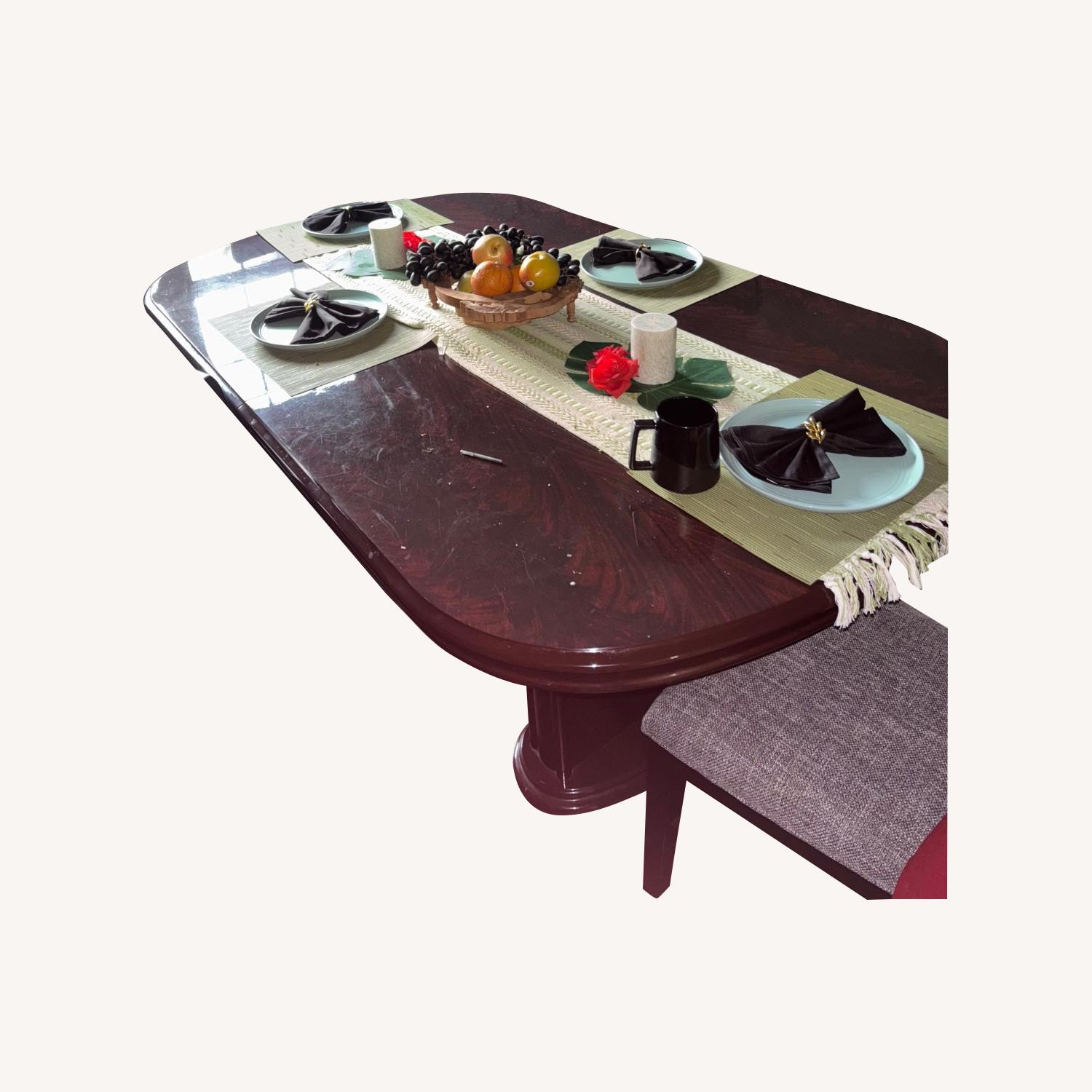 Dark Wood Dining Table - image-0