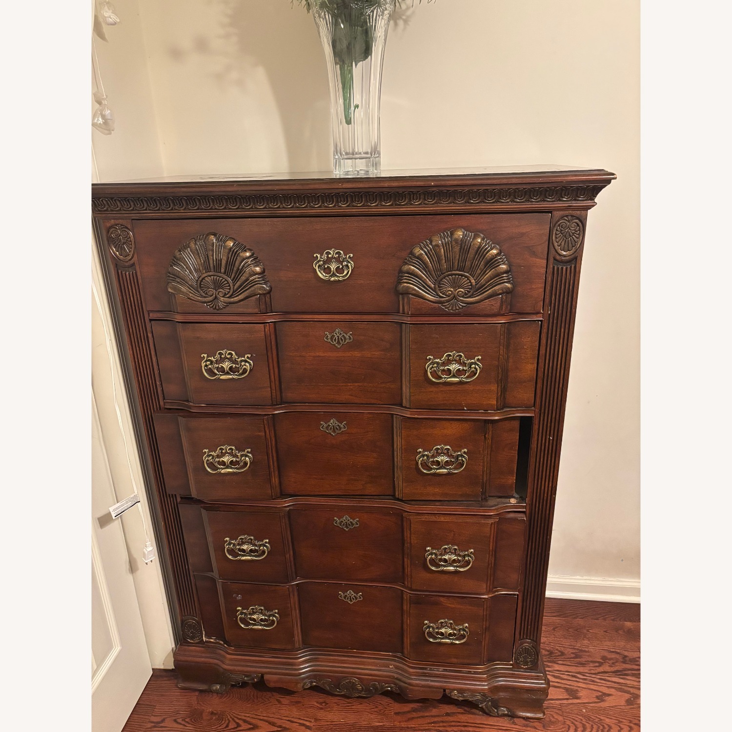 Antique-Style Mahogany Highboy Chest - image-3