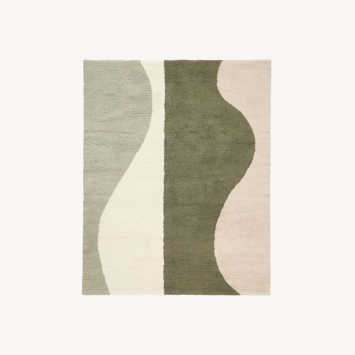 West Elm Modern Wave Shag Wool 9x12 Rug - image-0