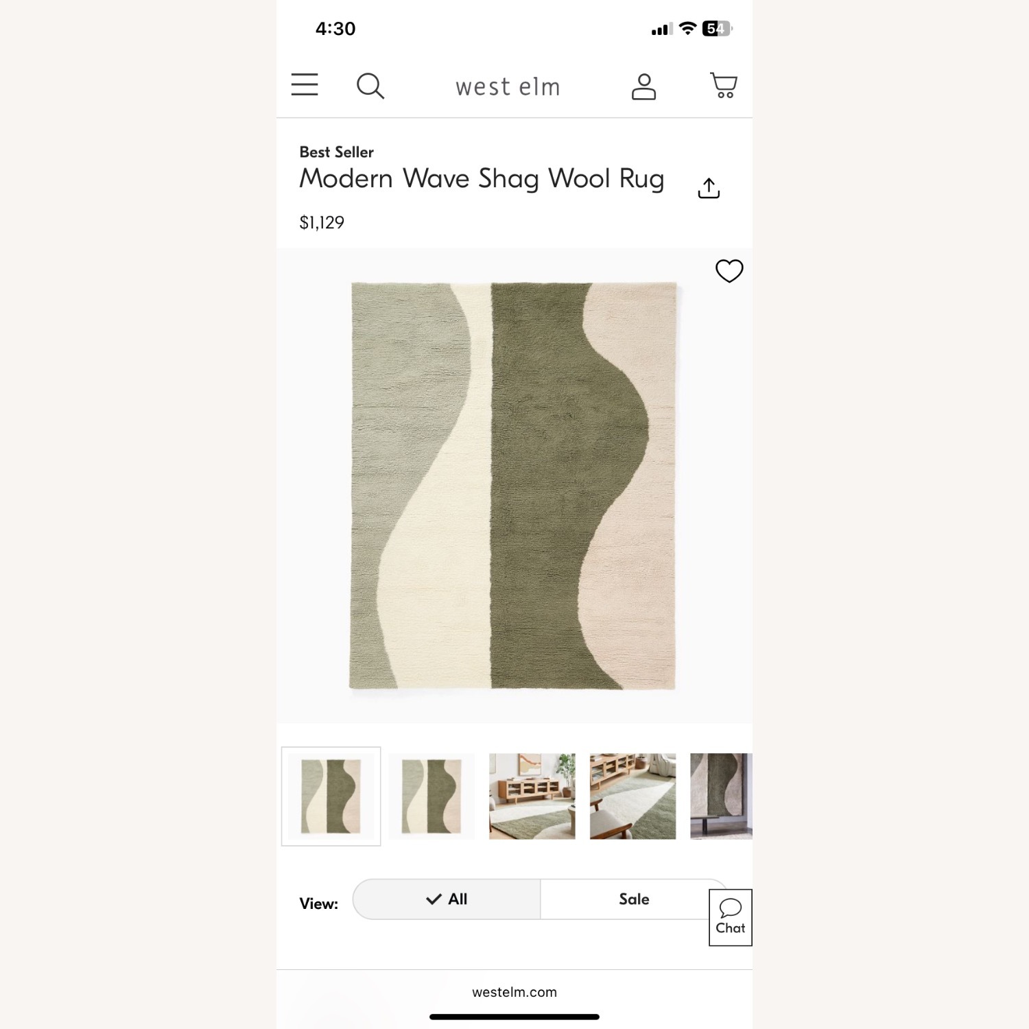 West Elm Modern Wave Shag Wool 9x12 Rug - image-3