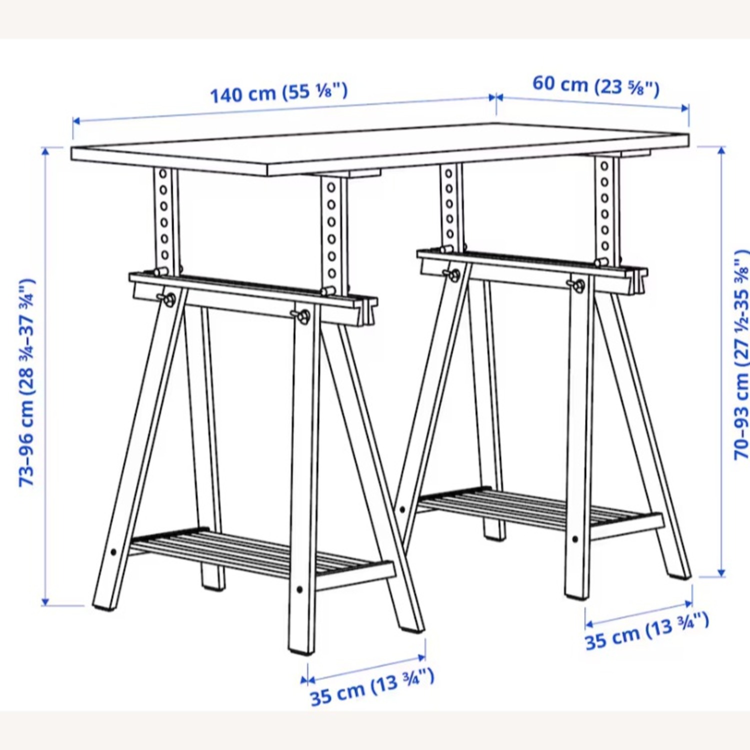 IKEA LAGKAPTEN / MITTBACK Adjustable Desk - image-2