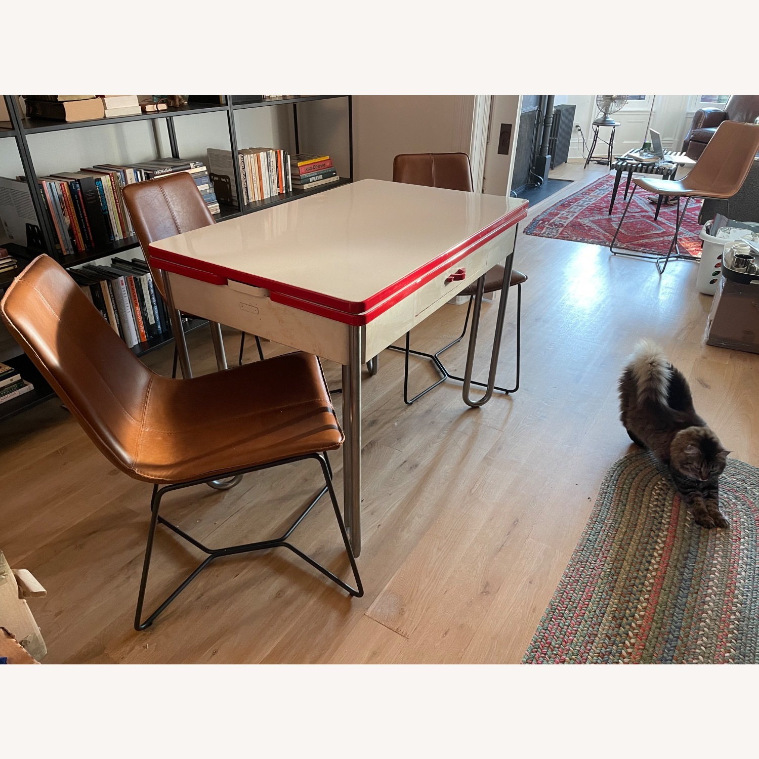 1940’s Era Porcelain Top Table - image-2