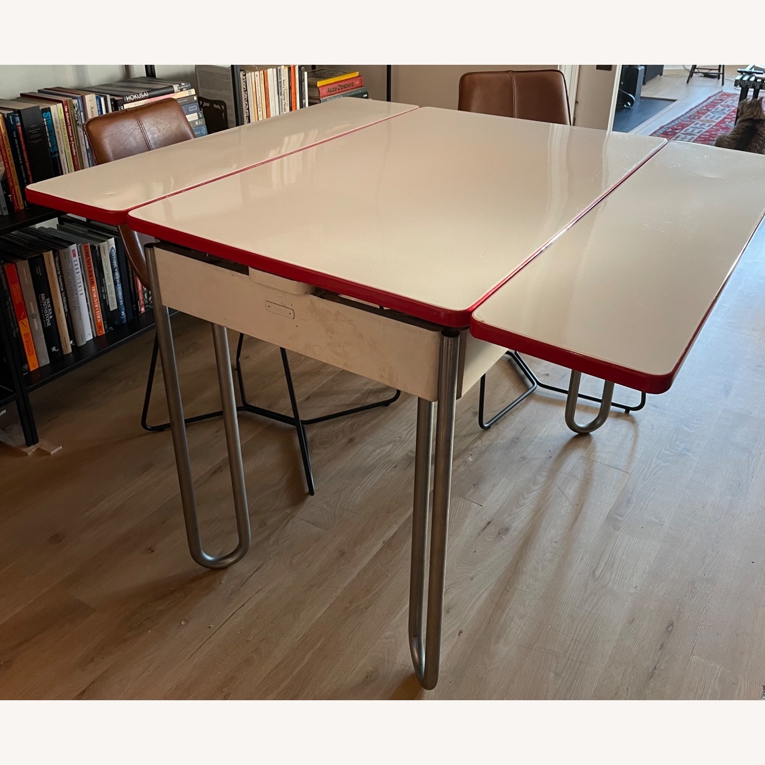 1940’s Era Porcelain Top Table - image-1