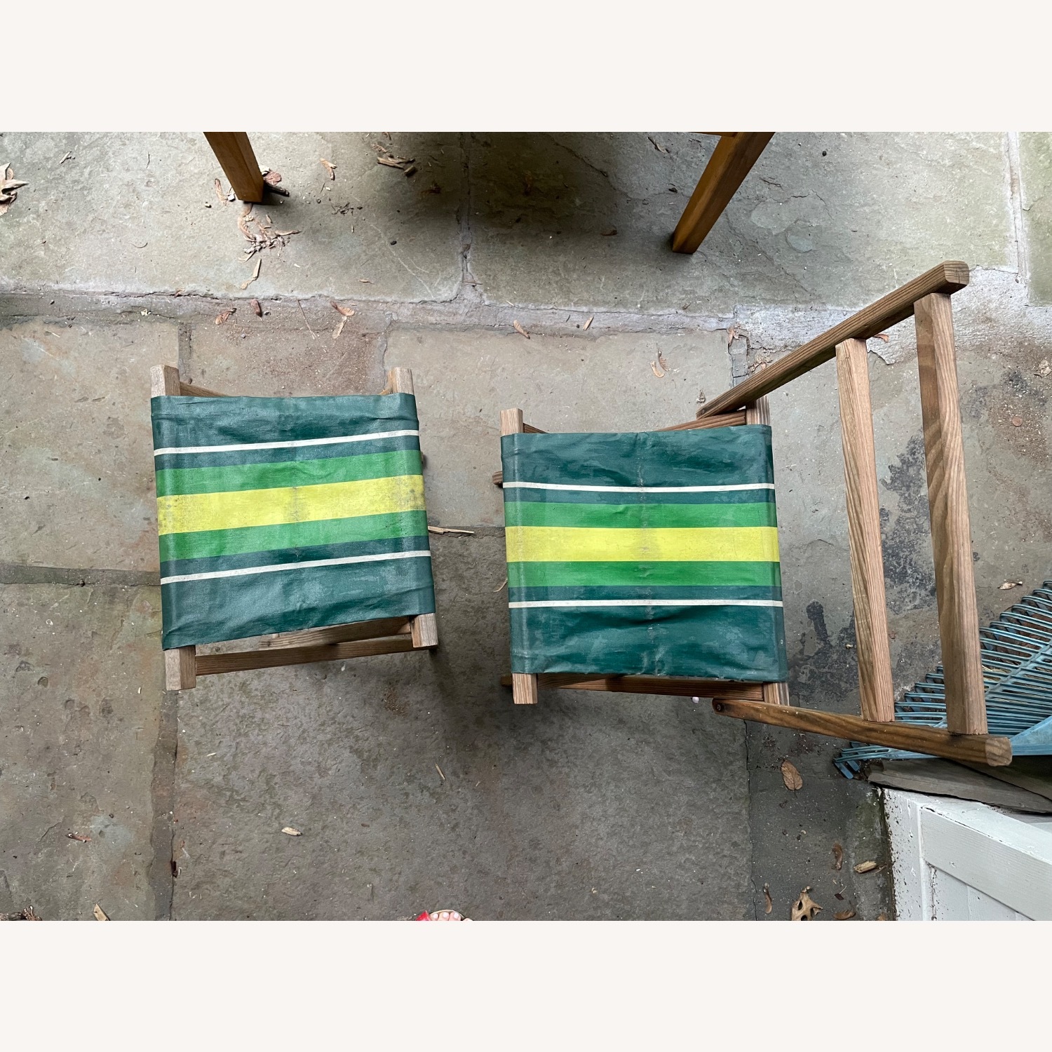 Vintage Camp Chair and Stool - image-3