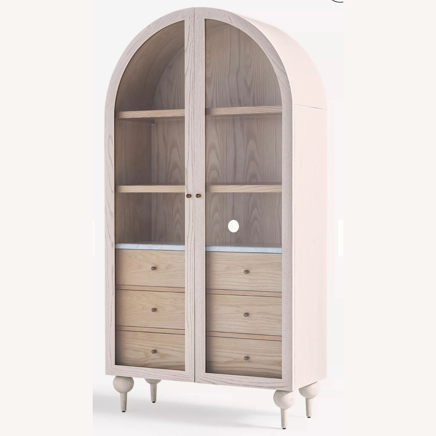 Anthropologie The Fern Marble Top Three-Drawer Storage Cabinet - image-3