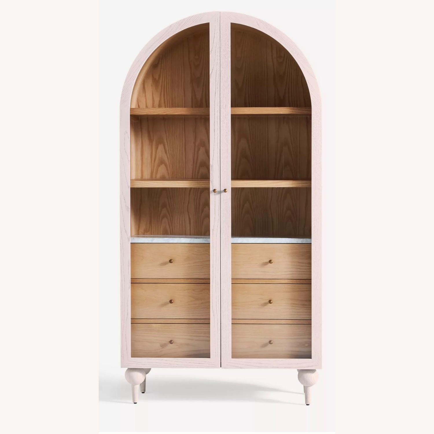 Anthropologie The Fern Marble Top Three-Drawer Storage Cabinet - image-1