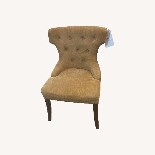 Used Tufted Accent Chair Gold for sale on AptDeco