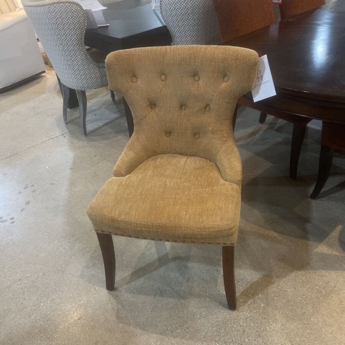 Used Tufted Accent Chair Gold for sale on AptDeco