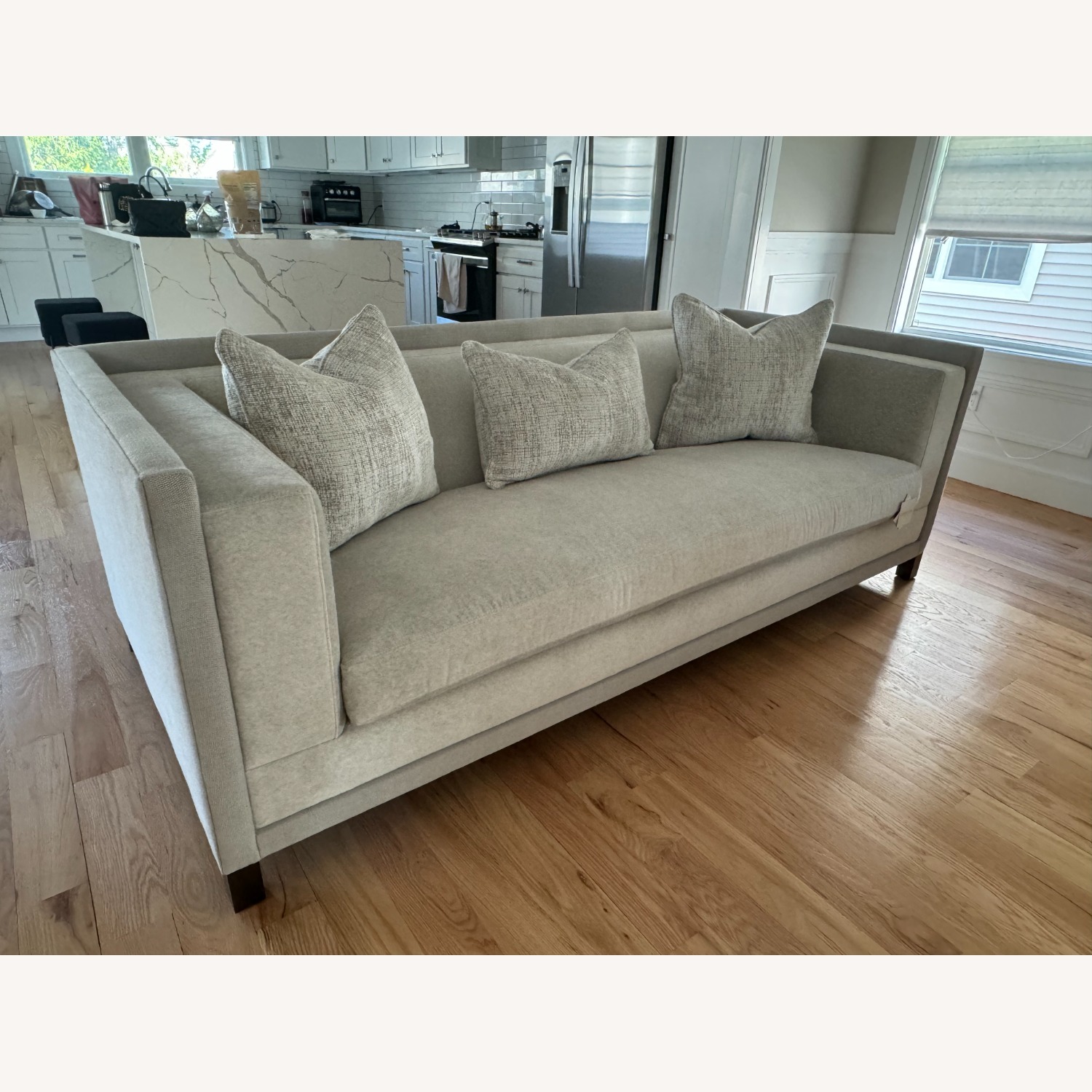 Gray Tuxedo Sofa - image-8