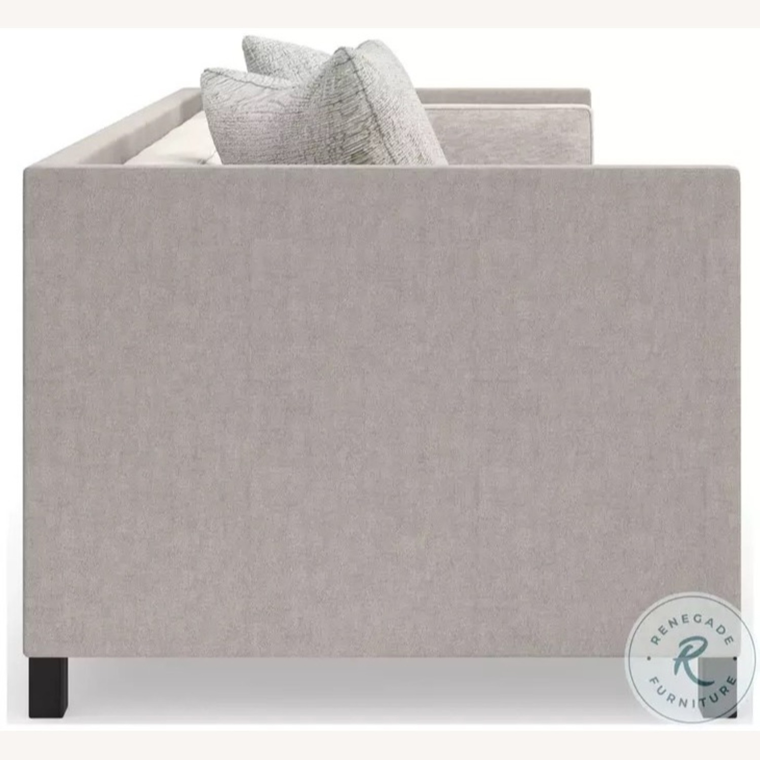 Gray Tuxedo Sofa - image-3