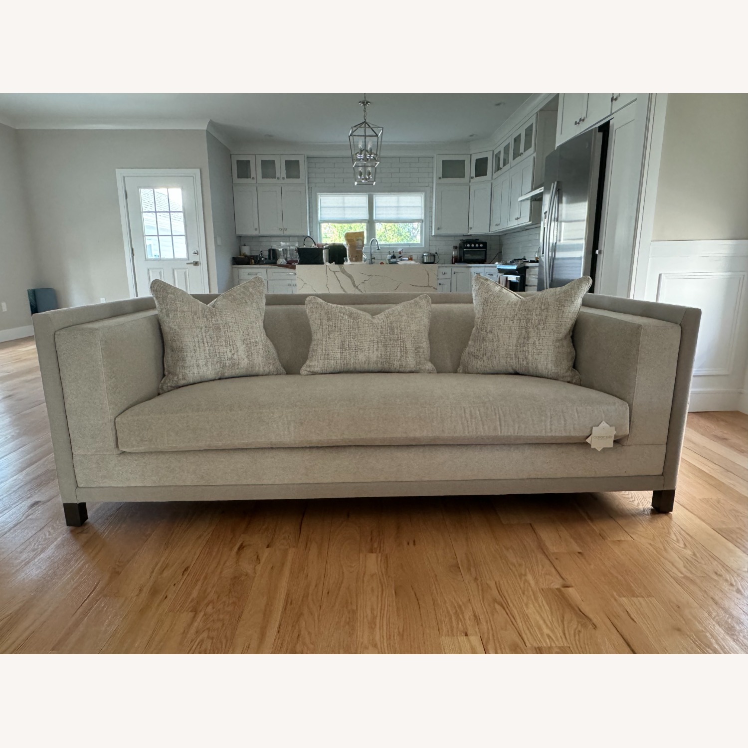 Gray Tuxedo Sofa - image-7