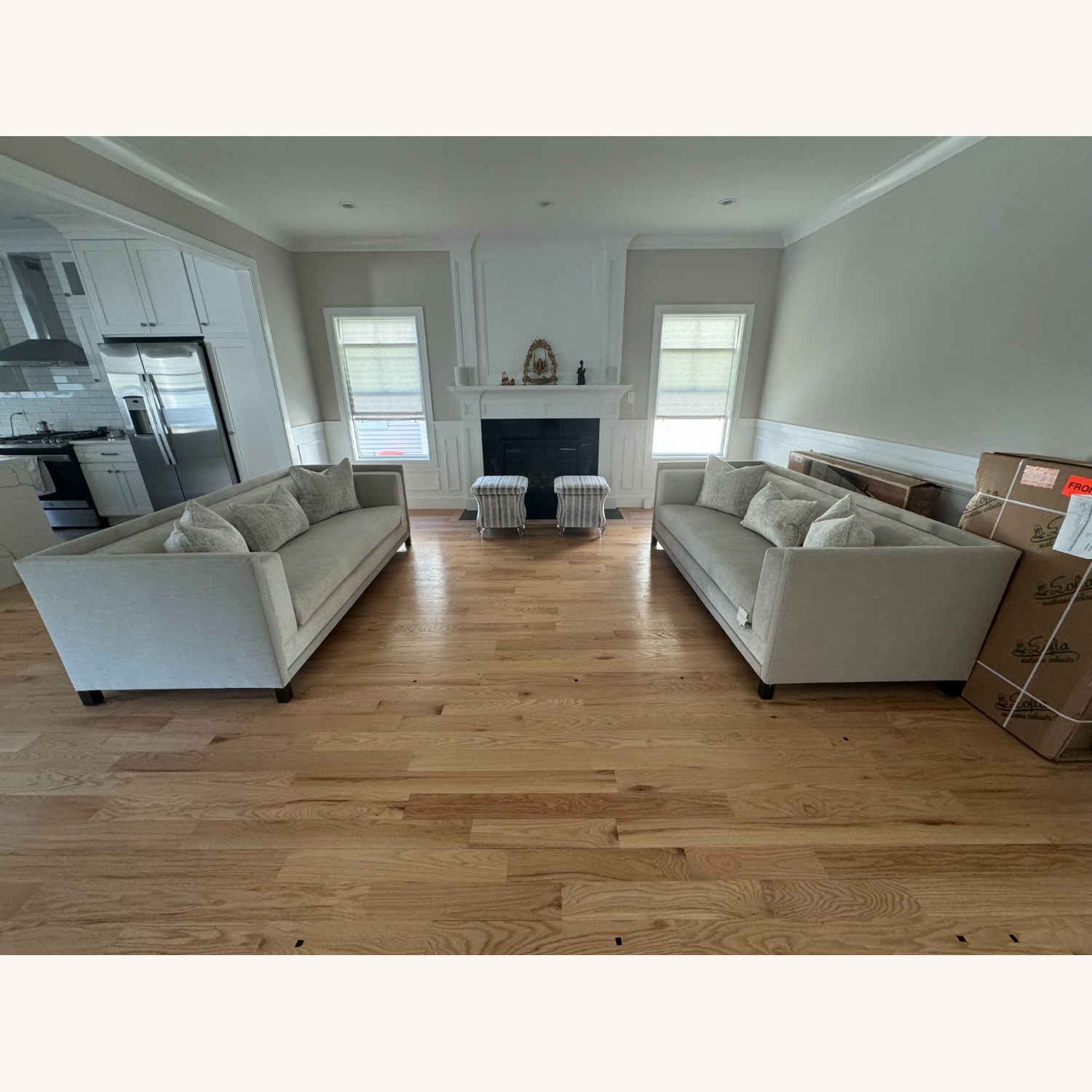 Gray Tuxedo Sofa - image-12