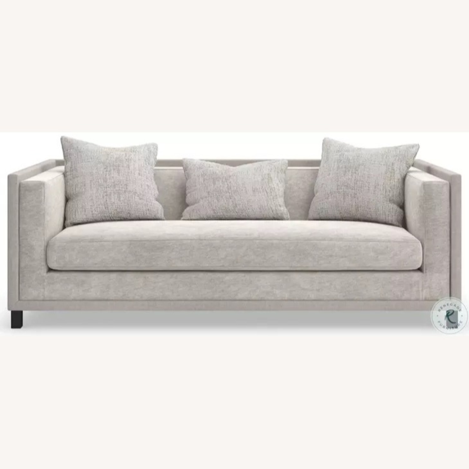 Gray Tuxedo Sofa - image-2