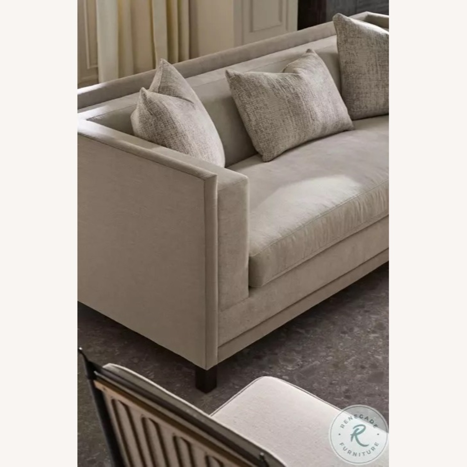 Gray Tuxedo Sofa - image-5