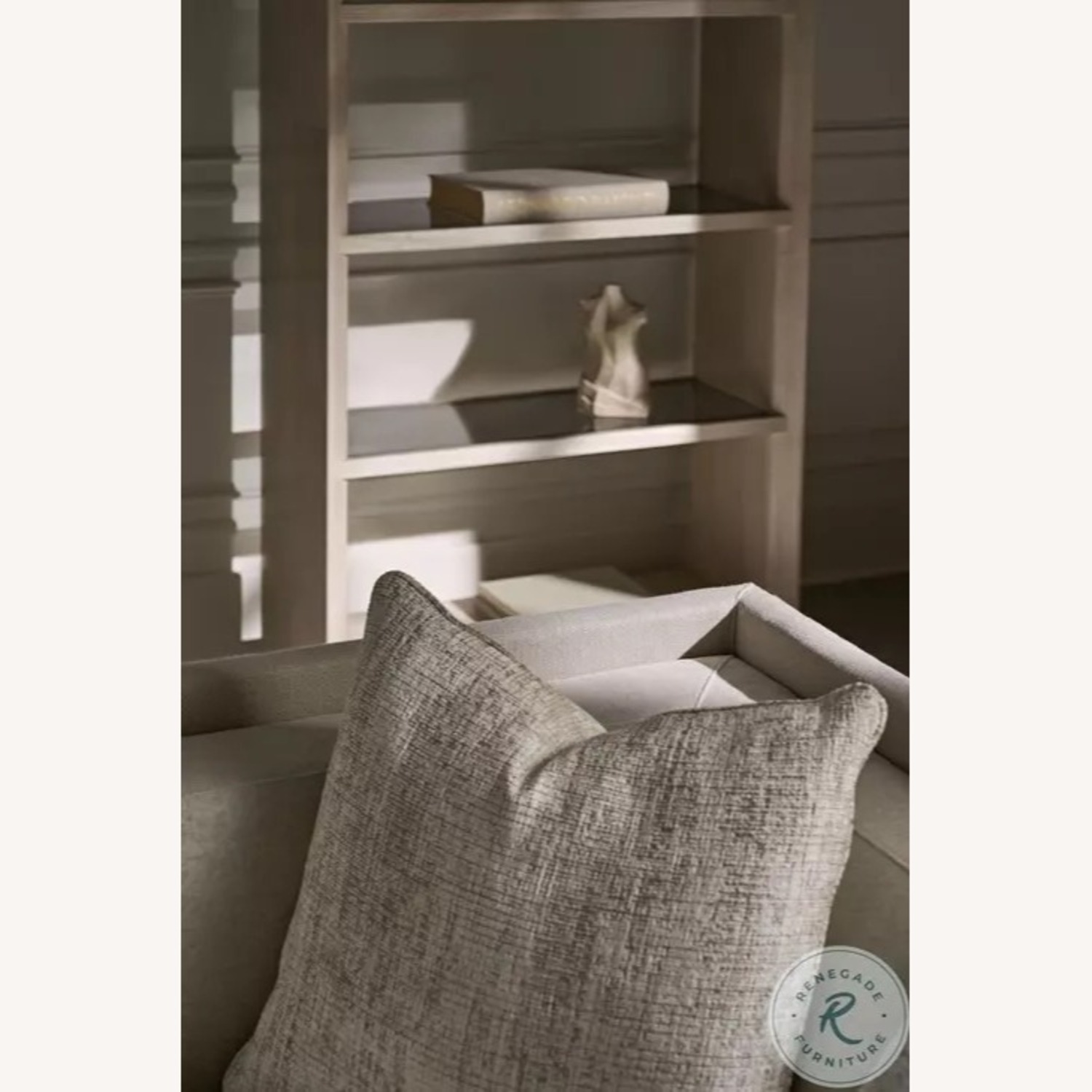 Gray Tuxedo Sofa - image-6