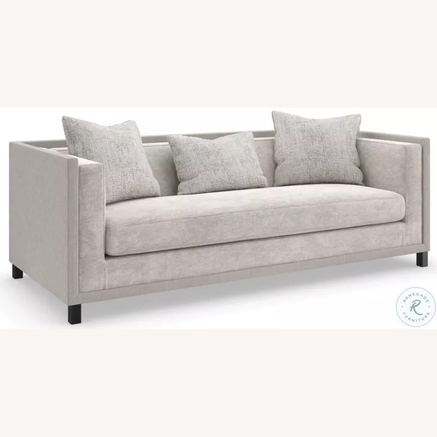 Gray Tuxedo Sofa - image-1