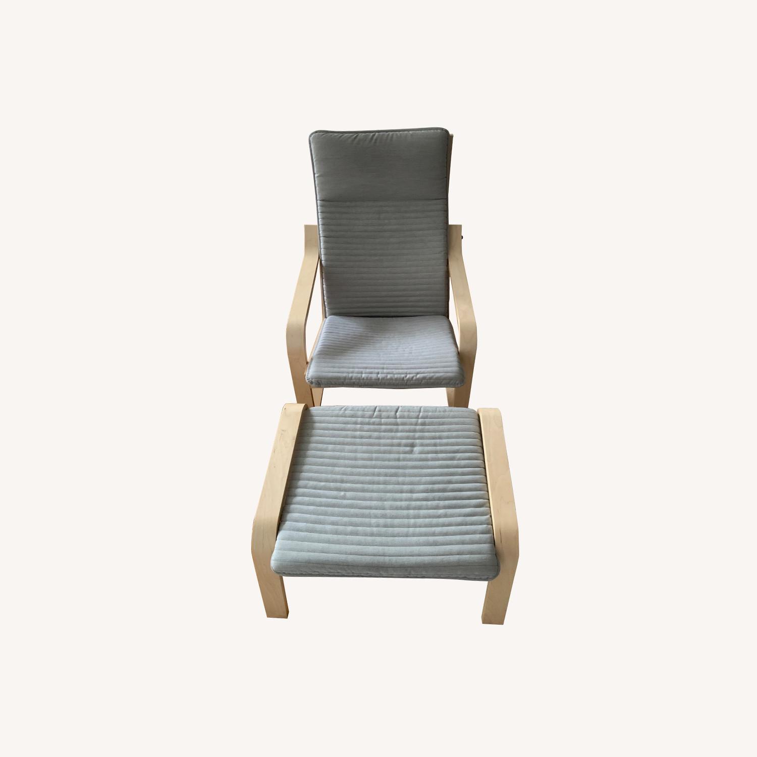 IKEA POANG Chair & Ottoman - image-0