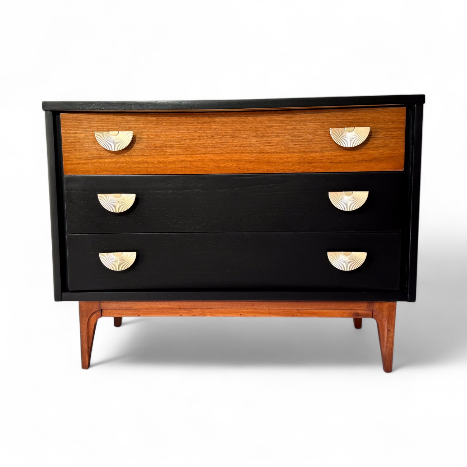 Restored Black Dresser Sideboard MCM Low-boy - image-1