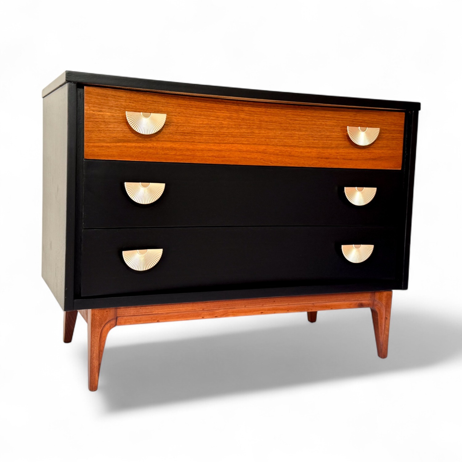 Restored Black Dresser Sideboard MCM Low-boy - image-4