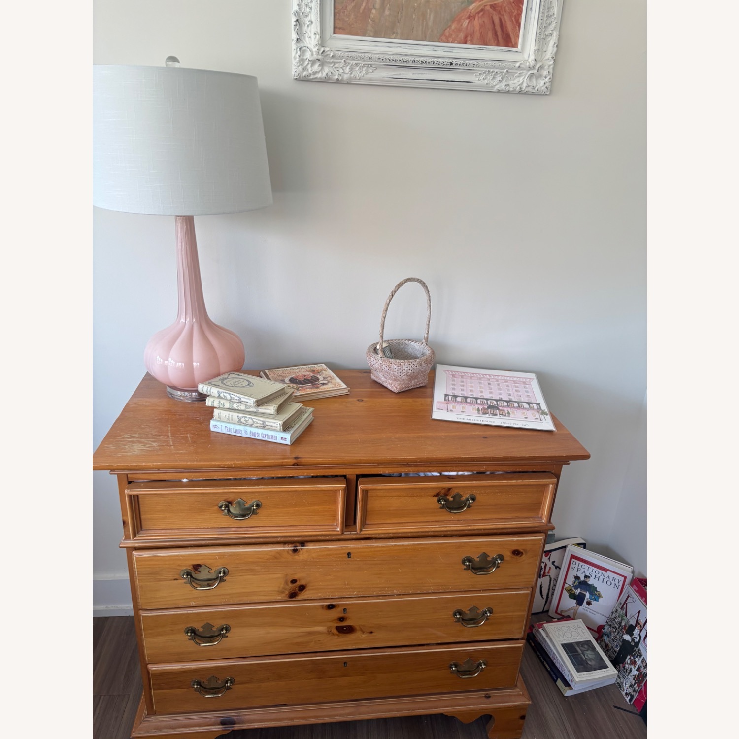 Antique Pine Wood Dresser - image-1