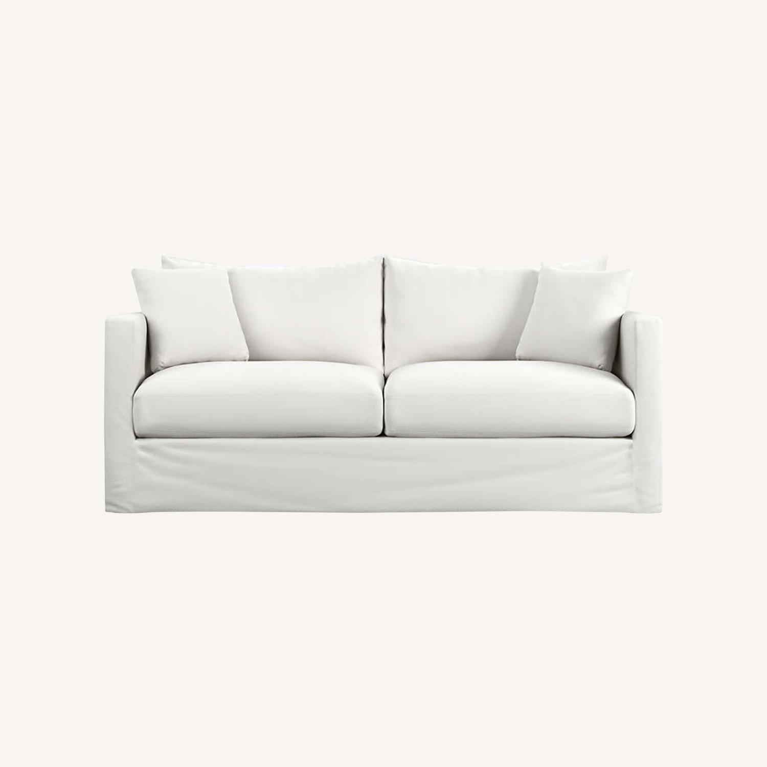 Crate & Barrel Willow Slipcovered Sleeper Sofa - image-0