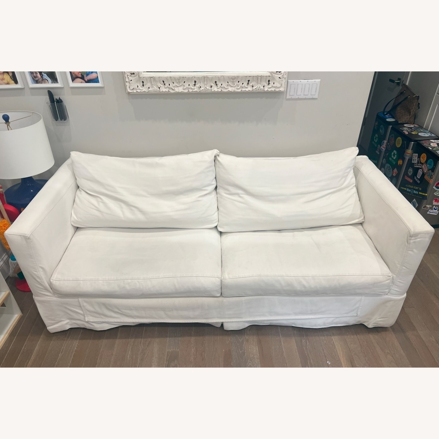 Crate & Barrel Willow Slipcovered Sleeper Sofa - image-1