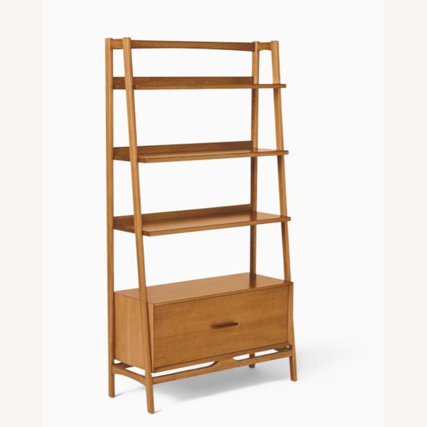 West Elm 36" Mid-Century Style Bookshelf W Drawer - image-1