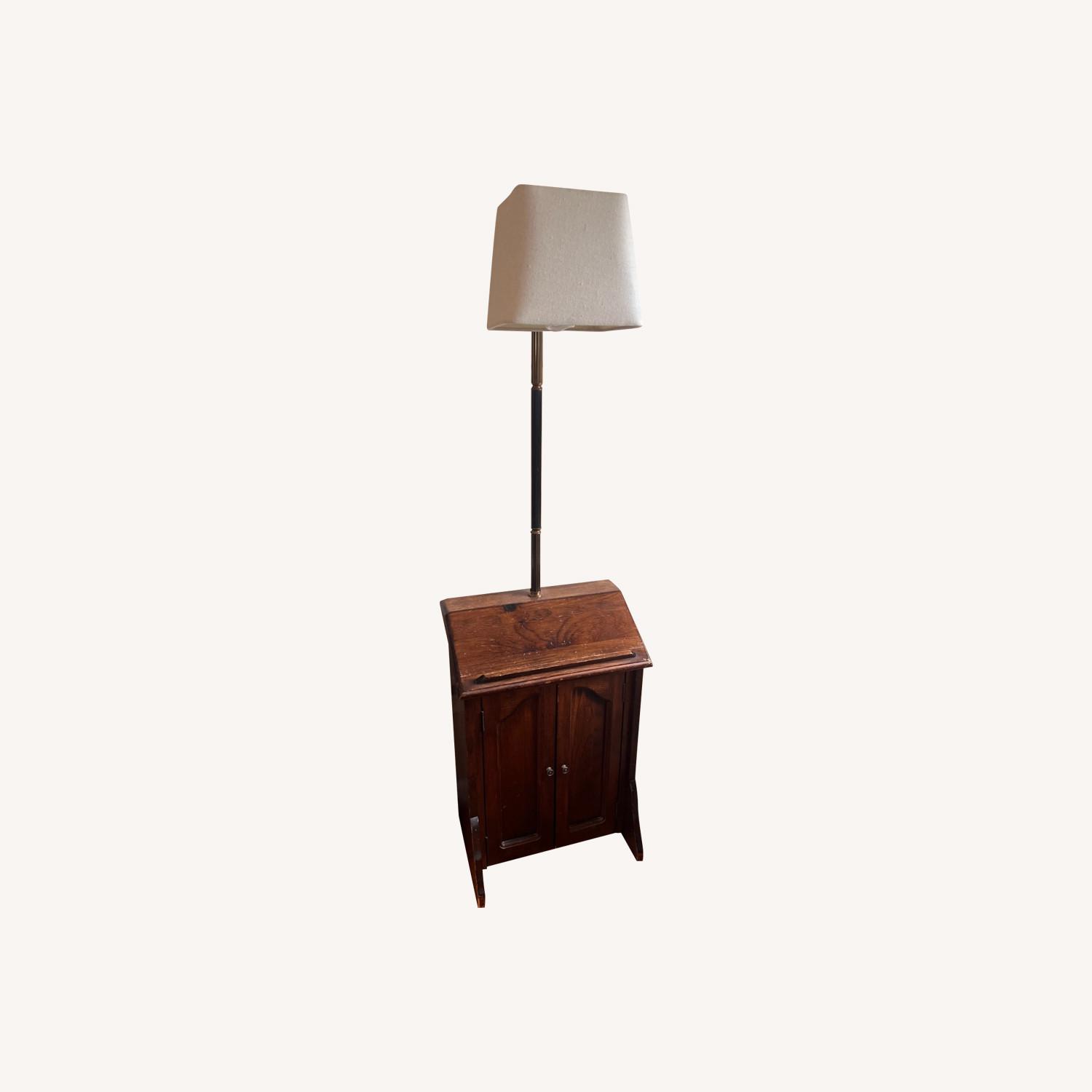 Charming Lamp Table with Cabinet - image-0