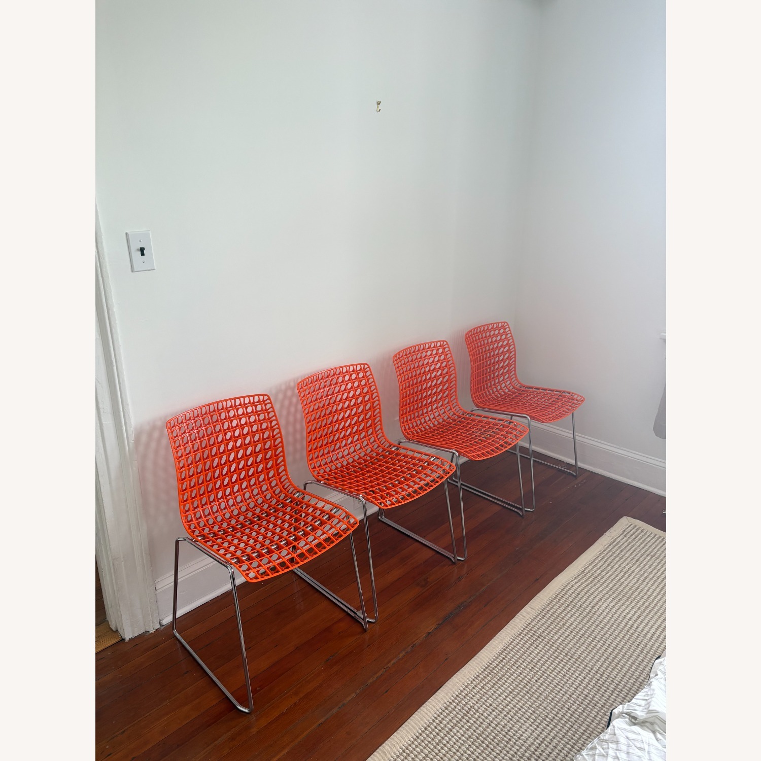 Orange Grid Chair Set of 4 - image-7