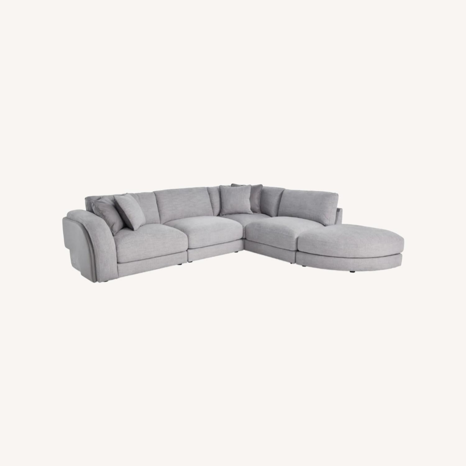 Gravity Gray 121'' 5 Piece Right Arm Facing Modular Sectional - image-0