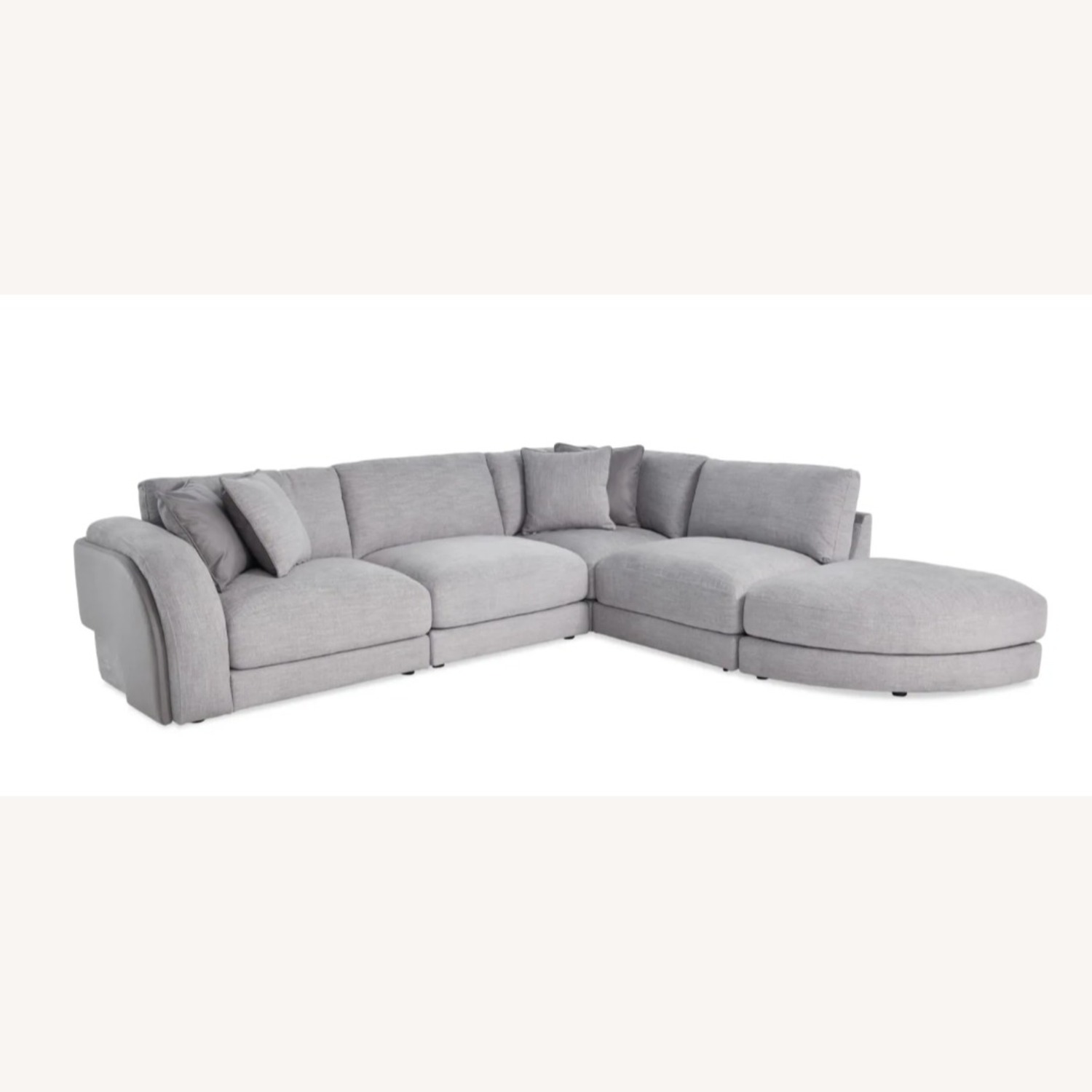 Gravity Gray 121'' 5 Piece Right Arm Facing Modular Sectional - image-1